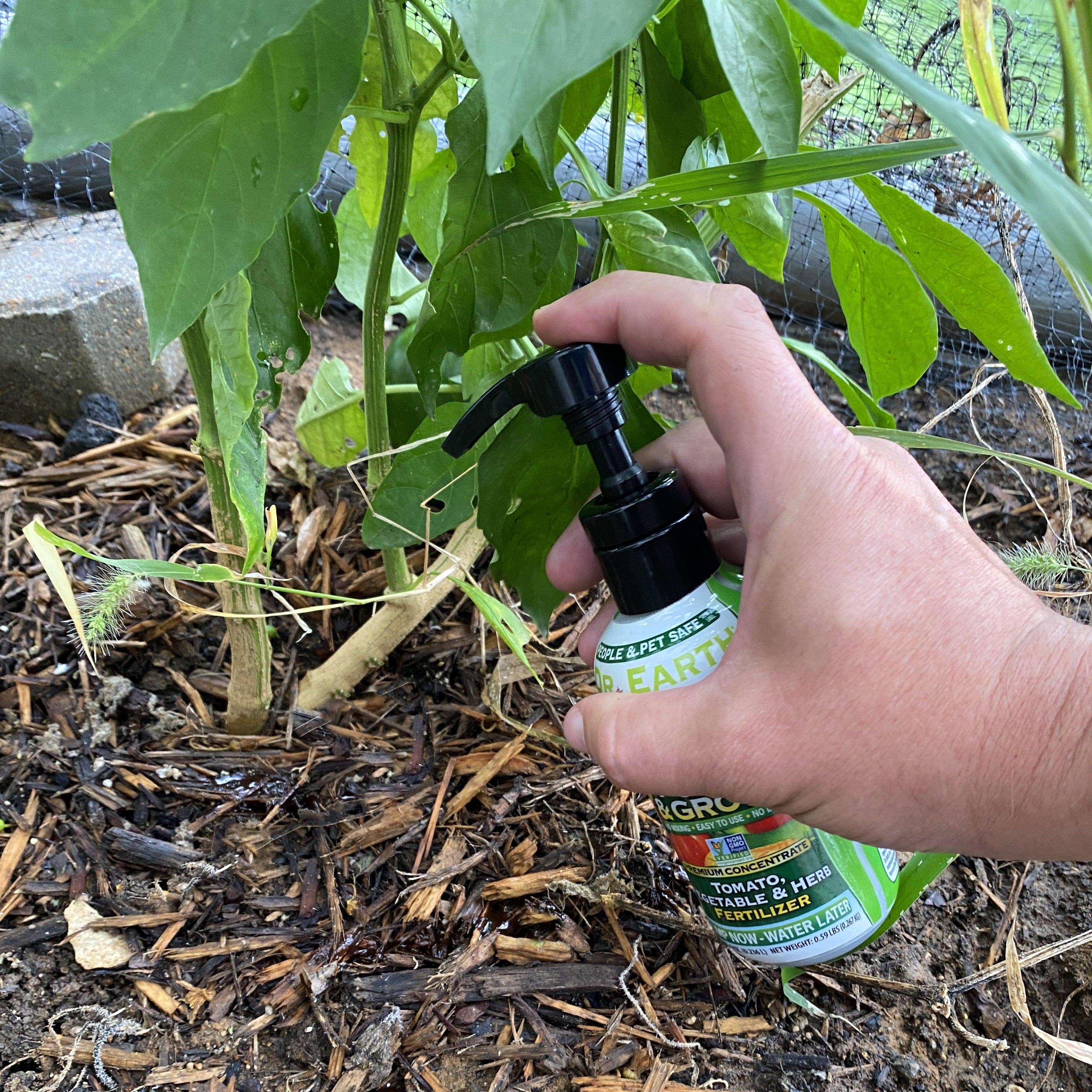 Pump & Grow Liquid-Concentrate Organic Plant Food Fertilizer, 8 Oz. - Bumble Plants