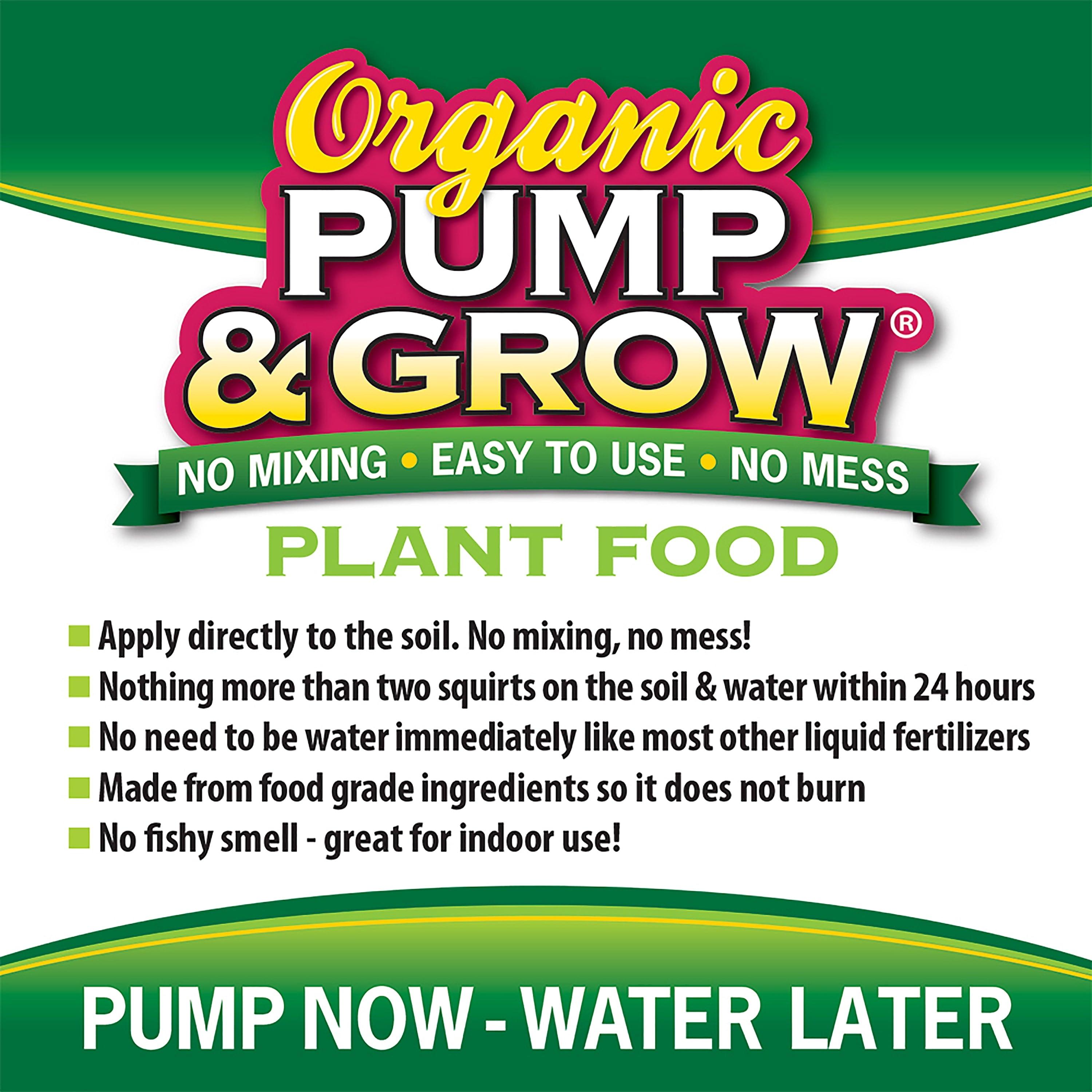 Pump & Grow Liquid-Concentrate Organic Plant Food Fertilizer, 8 Oz. - Bumble Plants