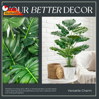 Der Rose 28" Tall Fake Plants Large Artificial Monstera Faux Potted Plants Indoo