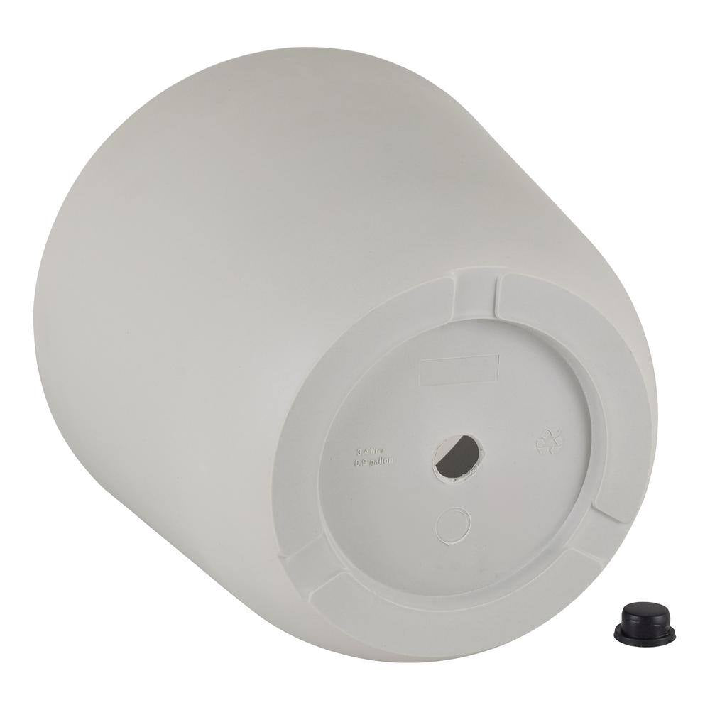 7.5 In. X 6.5 In. Smoke White Plastic Pot (2-Pack)