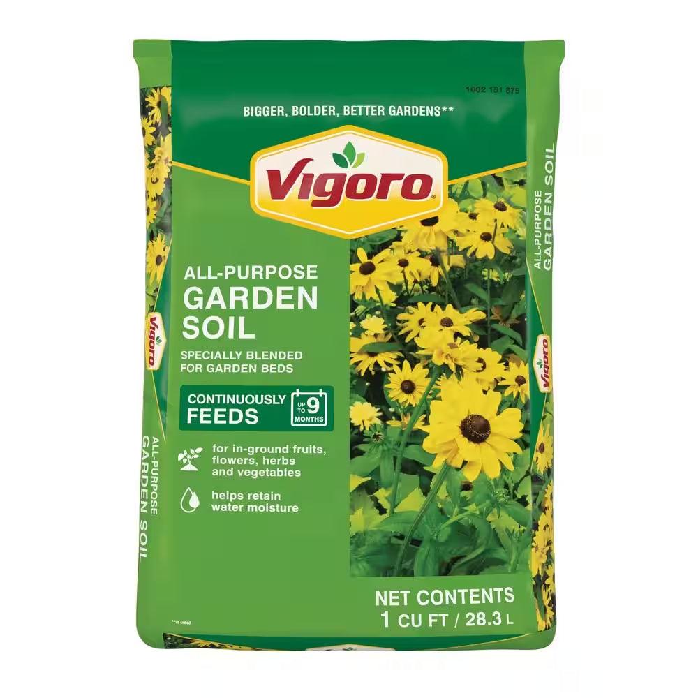1 Cu. Ft. All Purpose Garden Soil for In-Ground Use for Fruits, Flowers, Vegetables and Herbs - Bumble Plants
