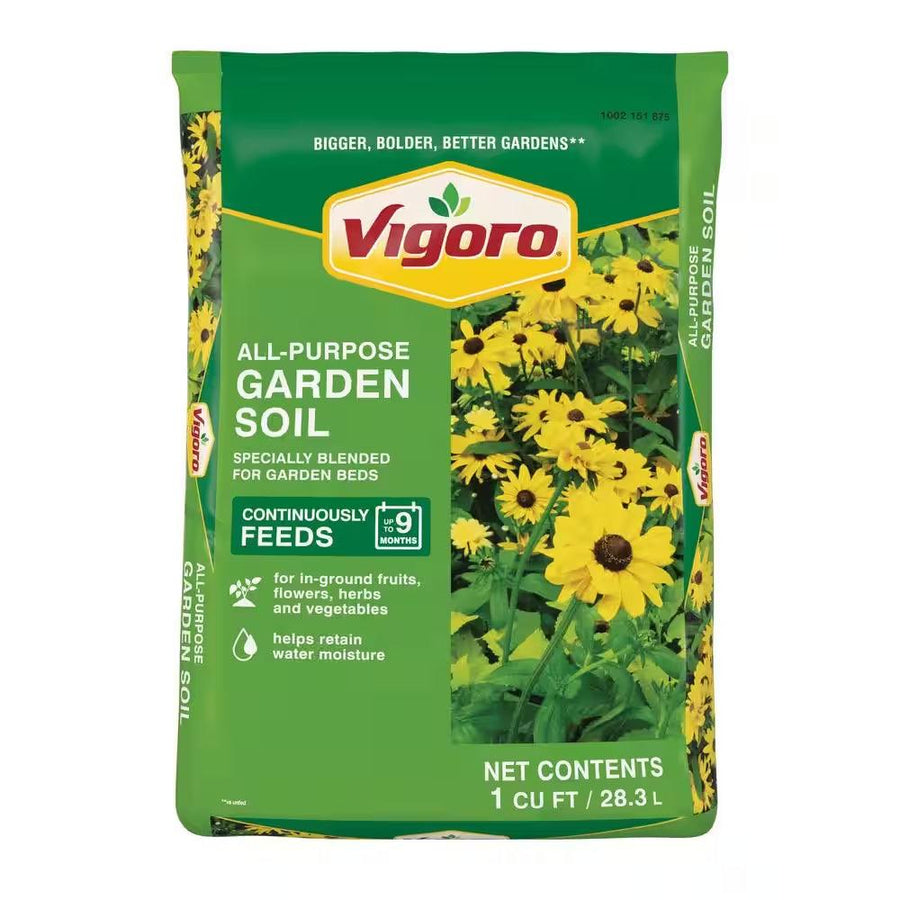 1 Cu. Ft. All Purpose Garden Soil for In-Ground Use for Fruits, Flowers, Vegetables and Herbs - Bumble Plants