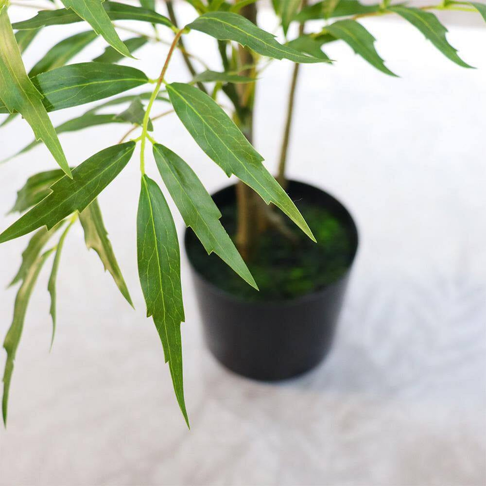 5.9 Ft. Artificial Mahonia Fortunei Tree, Fake Plants with Planter, Faux Floor Plants