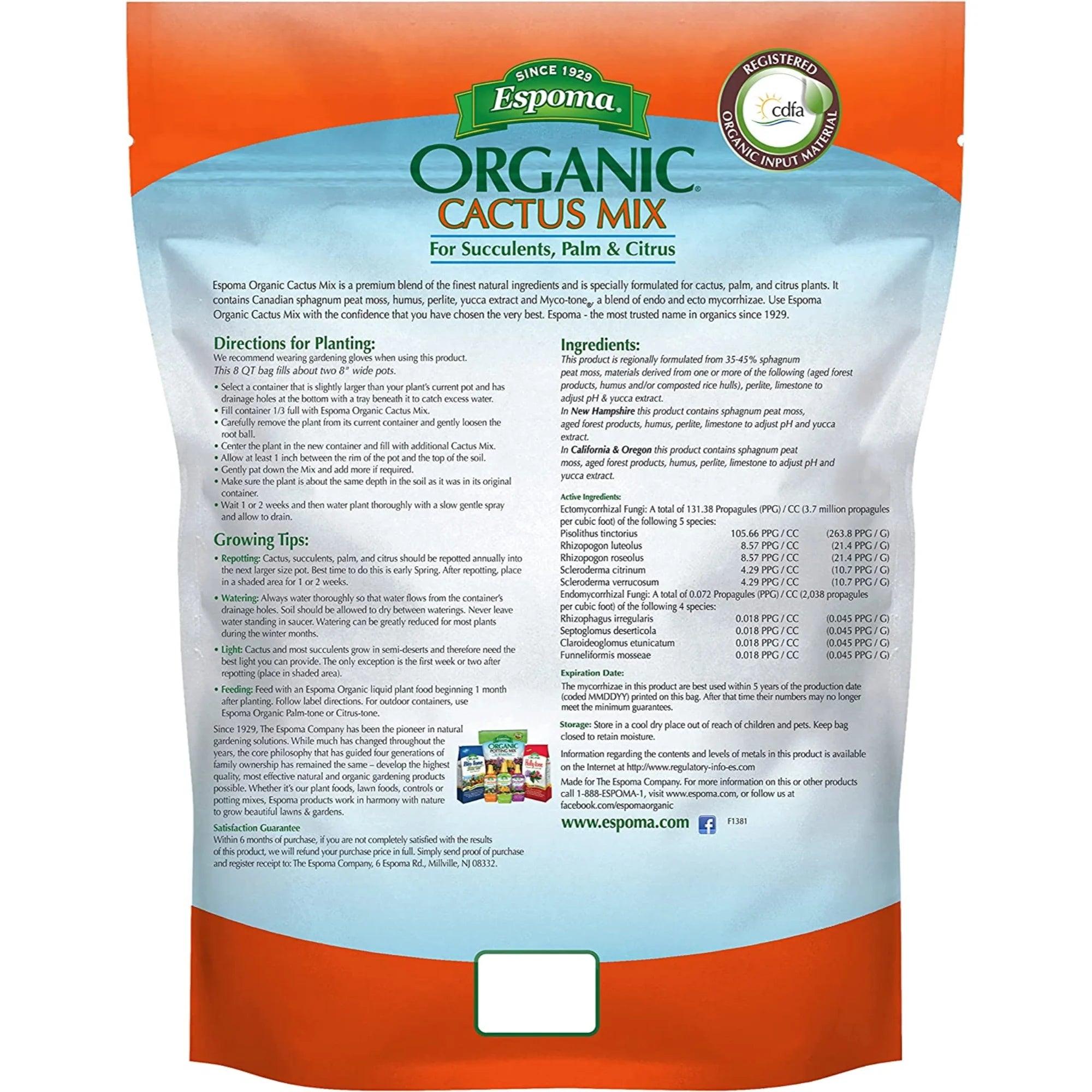 8 qt. cactus palm and citrus potting soil mix Organic Cactus Potting Mix