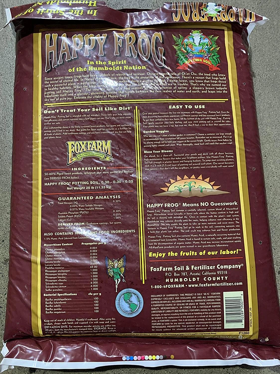 Happy Frog Nutrient Rapid Growth Garden Potting Soil, 12 Quart - Bumble Plants