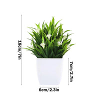 School Decorative Accents Small Fake Plants Faux Indoor with Flowers for Home Bathroom Kitchen Office Desk Decor
