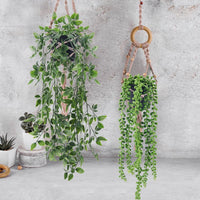 4 Pack Fake Hanging Plants Artificial Decor Faux Potted Greenery Hanging Plants Indoor for Room Home Shelf Outdoor Decor