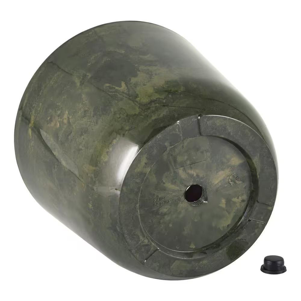 7.5 In. X 6.5 In. Marble Green Plastic Pot (2-Pack)