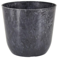 7.5 In. X 6.5 In. Marble Gray Plastic Pot (2-Pack)