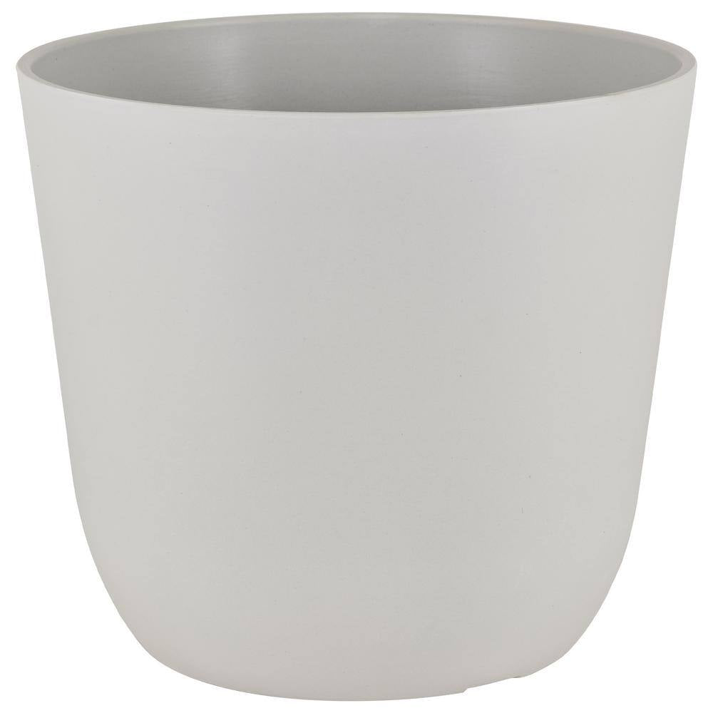 7.5 In. X 6.5 In. Smoke White Plastic Pot (2-Pack)