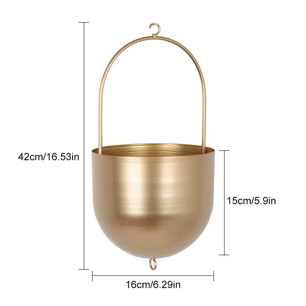 Hanging Planter Pots Minimalist Hanging Flower Pots Metal Hanging Plant Baskets Creative for Indoor Outdoor Garden Balcony