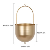 Hanging Planter Pots Minimalist Hanging Flower Pots Metal Hanging Plant Baskets Creative for Indoor Outdoor Garden Balcony