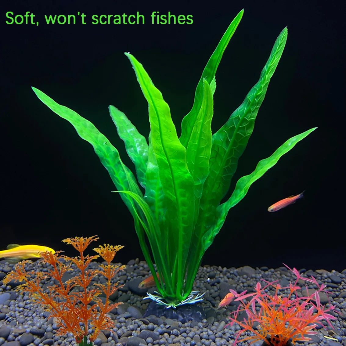 Fish Tank Decorations Plants, 11Pcs Aquarium Decorations Plants, Fish Aquarium Decor Artificial Plant, Fish Aquarium Accessories