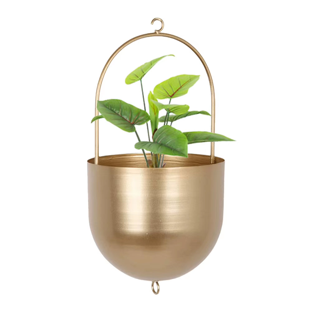 Hanging Planter Pots Minimalist Hanging Flower Pots Metal Hanging Plant Baskets Creative for Indoor Outdoor Garden Balcony