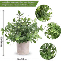10 In. H Fake Plants Green Artificial Plastic Eucalyptus Plants (3-Pack)