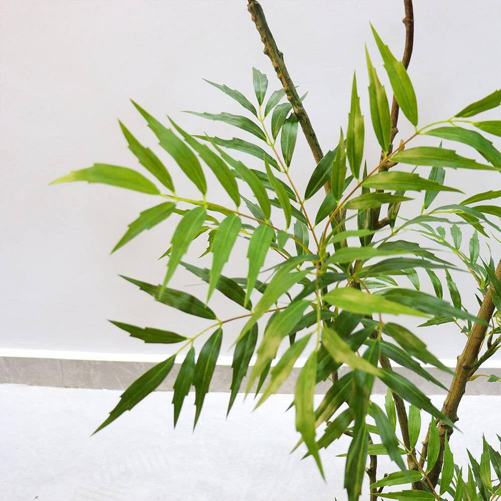 5.9 Ft. Artificial Mahonia Fortunei Tree, Fake Plants with Planter, Faux Floor Plants