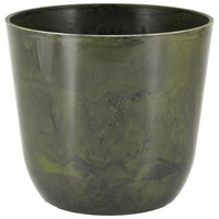 7.5 In. X 6.5 In. Marble Green Plastic Pot (2-Pack)