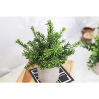 10 In. H Fake Plants Green Artificial Plastic Eucalyptus Plants (3-Pack)