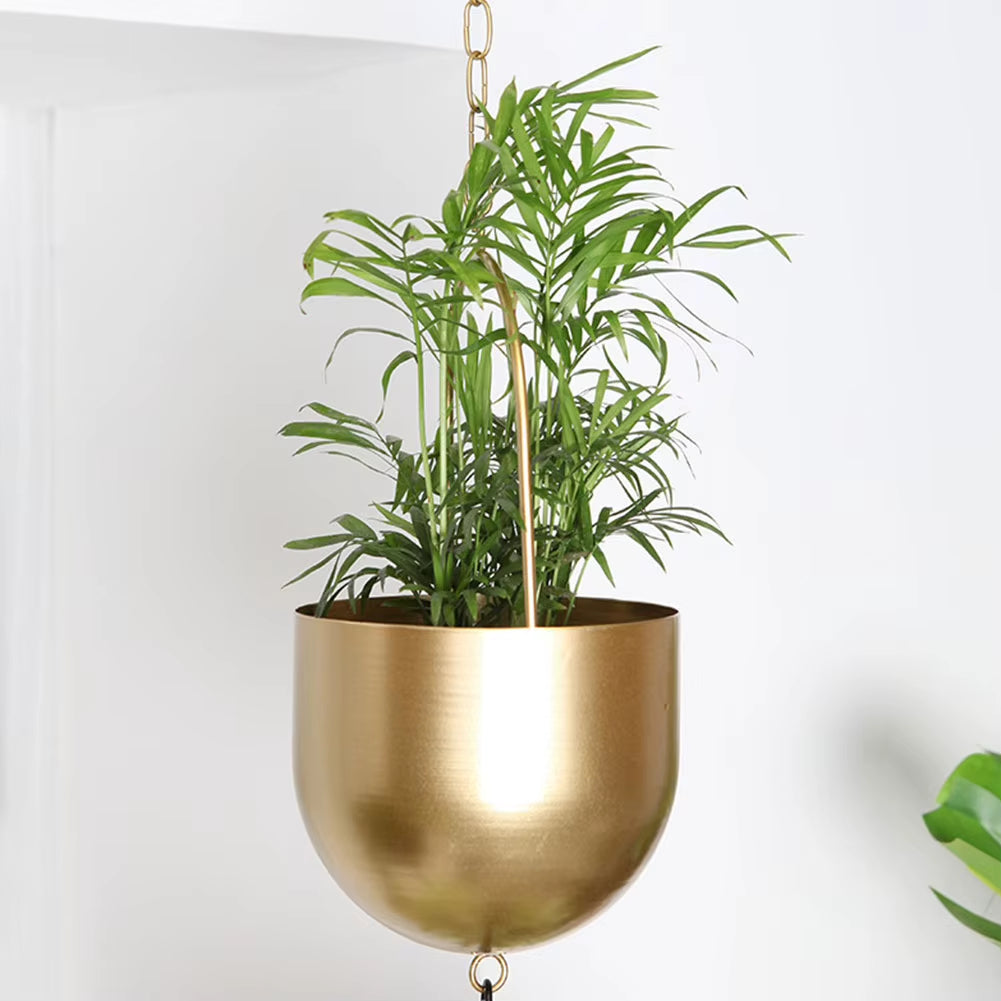 Hanging Planter Pots Minimalist Hanging Flower Pots Metal Hanging Plant Baskets Creative for Indoor Outdoor Garden Balcony