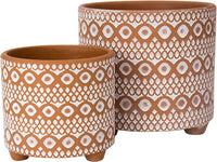 Sahara Grove Moroccan Terracotta Planter Pot (Set of 2) -4 & 6 Inch - Bumble Plants