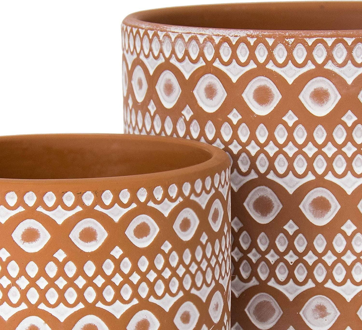 Sahara Grove Moroccan Terracotta Planter Pot (Set of 2) -4 & 6 Inch - Bumble Plants