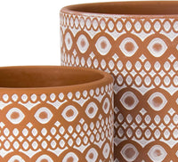 Sahara Grove Moroccan Terracotta Planter Pot (Set of 2) -4 & 6 Inch - Bumble Plants